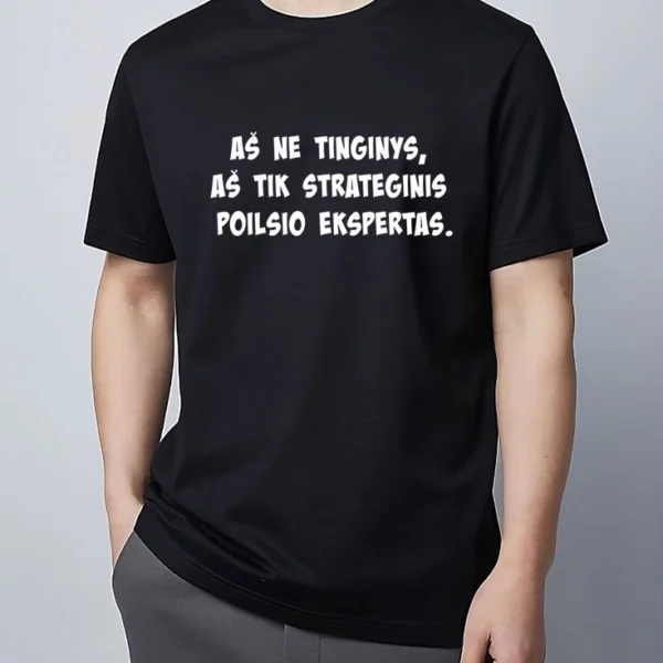 Vyriški marškinėliai "Aš ne tinginys" – nuotrauka 1