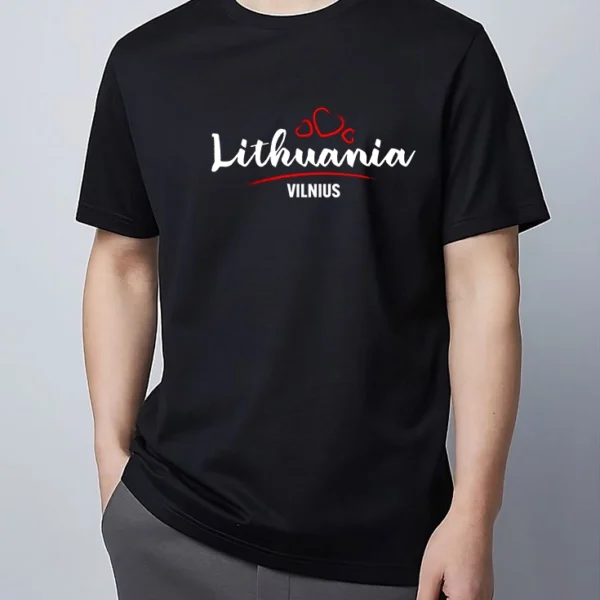 Vyriški marškinėliai „Lietuva - Vilnius" – nuotrauka 1