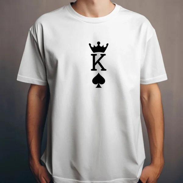 Vyriški marškinėliai „King" – Balta