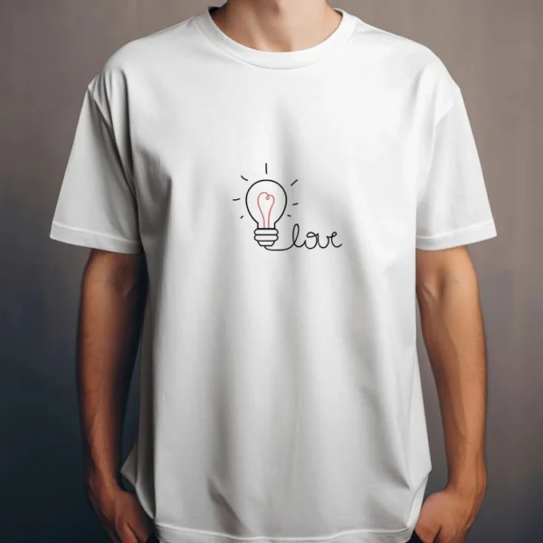 Vyriški marškinėliai „Love" – Balta