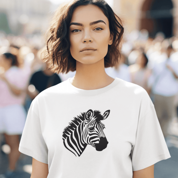 Moteriški marškinėliai „Zebras" – Balta