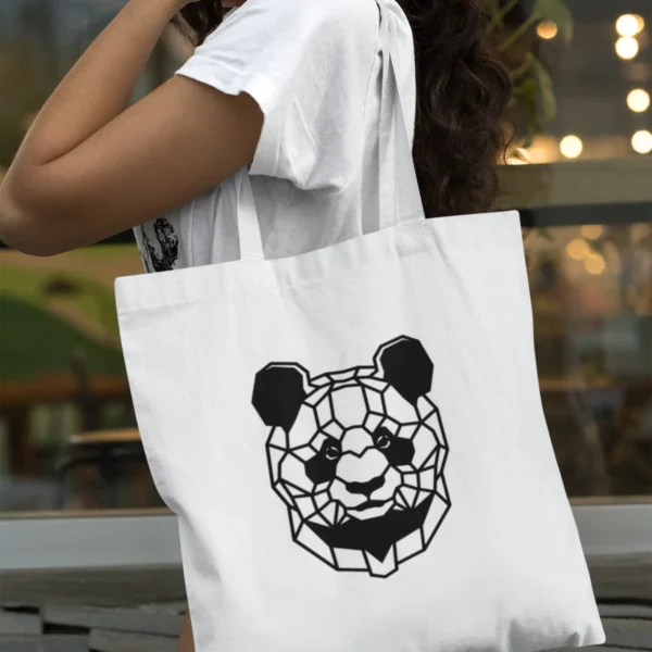 Pirkinių krepšelis "Panda" – Balta