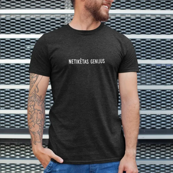 Vyriški marškinėliai „Netikėtas genijus" – nuotrauka 1