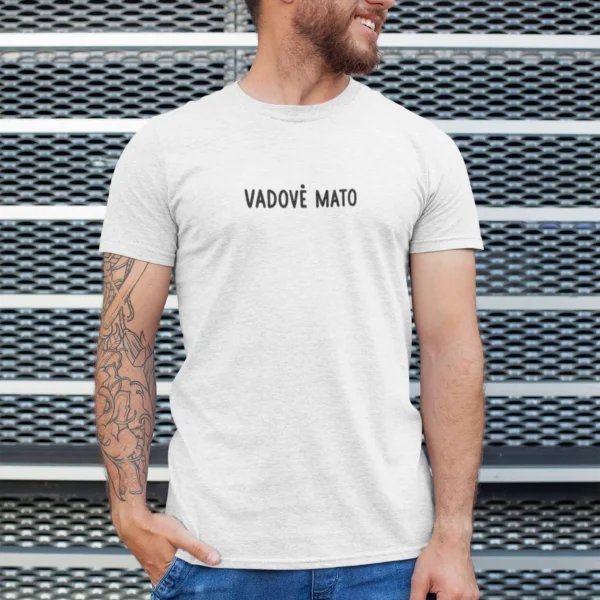 Vyriški marškinėliai „Vadovė mato" – Balta