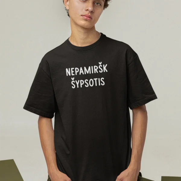 Vyriški marškinėliai „Nepamiršk šypsotis" – nuotrauka 1